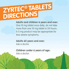 Zyrtec 24 Hour Allergy Relief Tablets with 10 mg Cetirizine Hci, 90 Ct