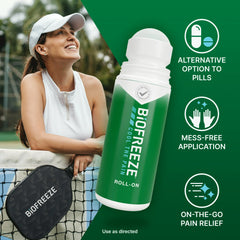 Biofreeze Pain Relief Roll-On, Back Knee Muscle Joint Arthritis Pain Relievers, Menthol, 2.5 oz
