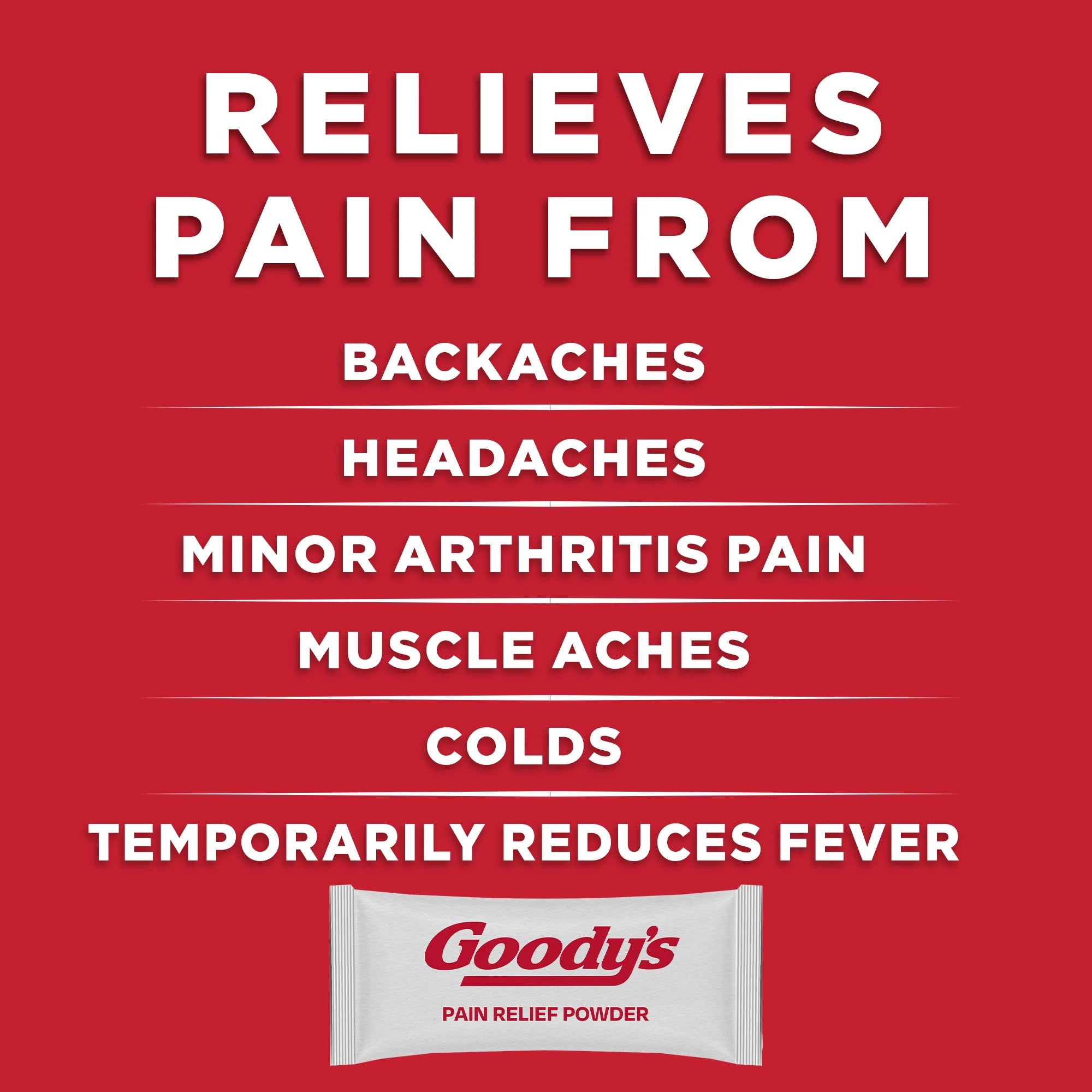 Goody's Back and Body Pain Relief Powder, Body Aches & Pains Relief, 24 Powder Sticks