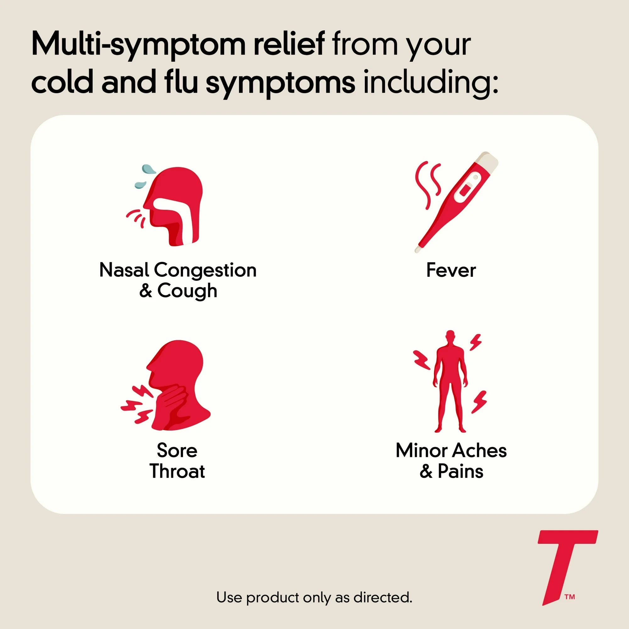 Tylenol Cold + Flu Severe Caplets for Multi-Symptom & Pain Relief, 24 Ct.