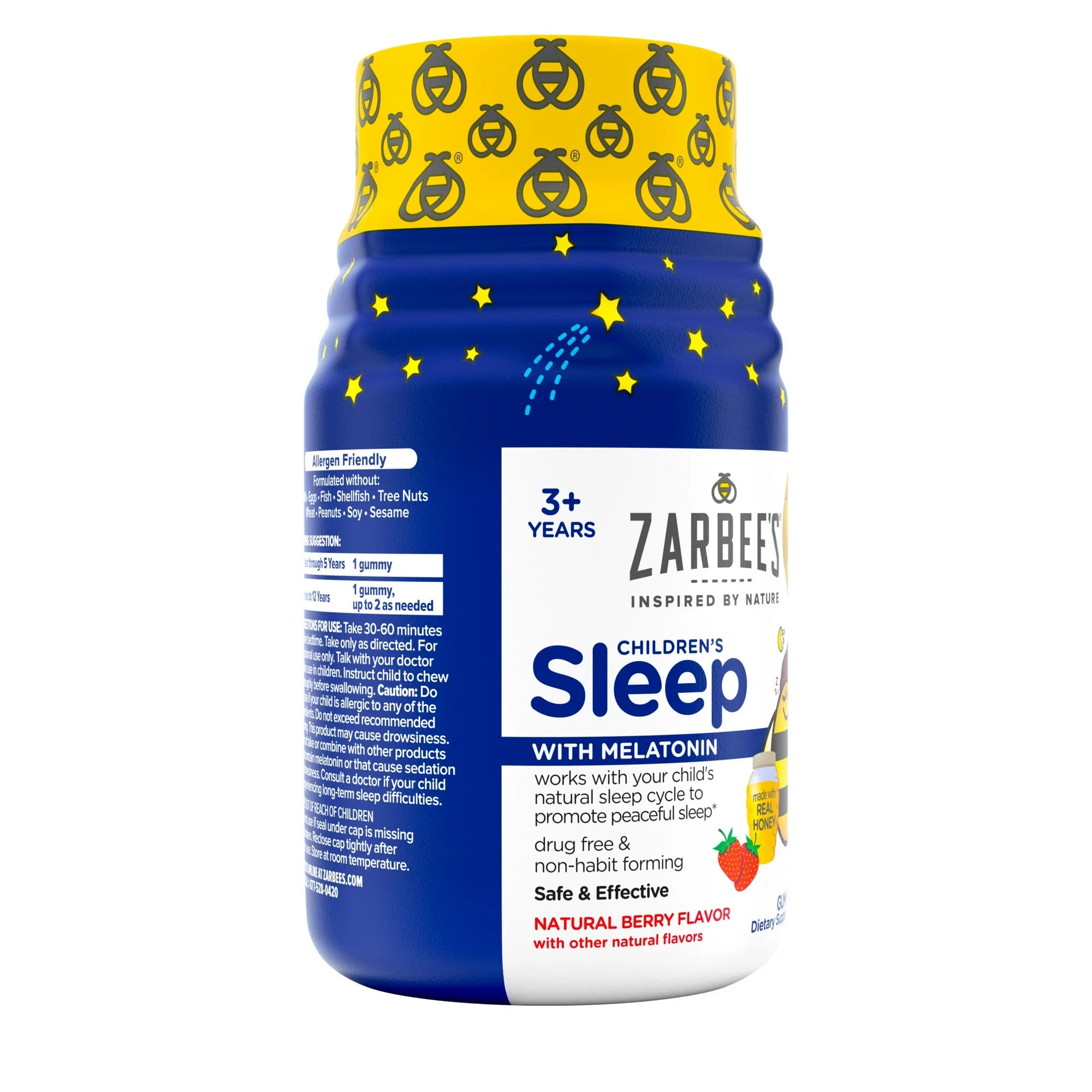 Zarbee’S Children's Sleep Gummies With Melatonin, Drug-Free, Non-Habit Forming, Natural Berry, 34Ct