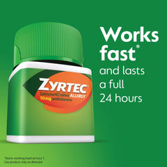Zyrtec 24 Hour Allergy Relief Tablets with 10 mg Cetirizine HCl