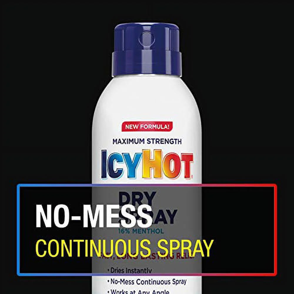 Icy Hot Original Muscle & Joint Pain Relief Dry Spray with Menthol, 4oz