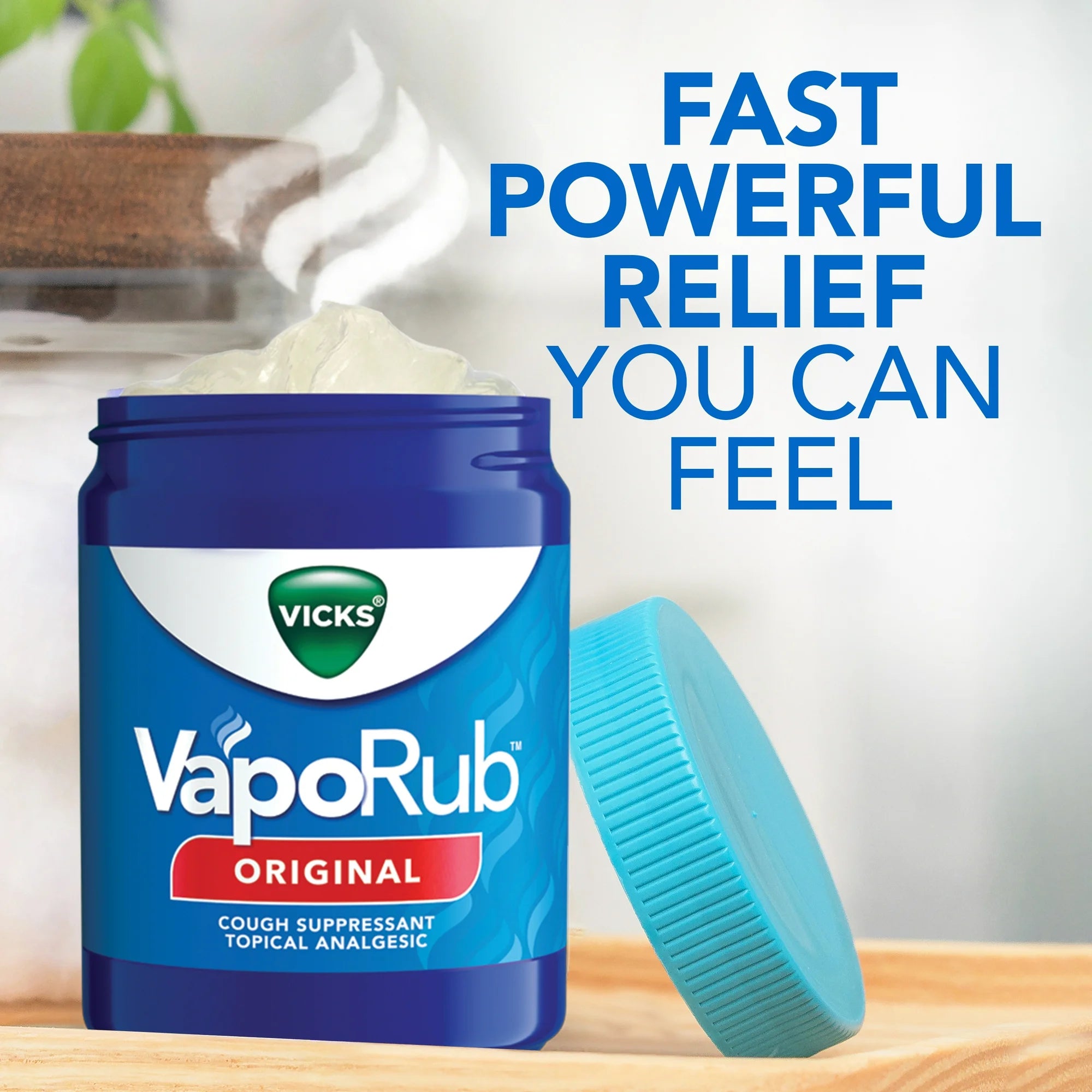 Vicks Vapo Rub Topical Chest Rub and Analgesic Ointment, Cough Medicine for Cough Relief, 1.76 oz