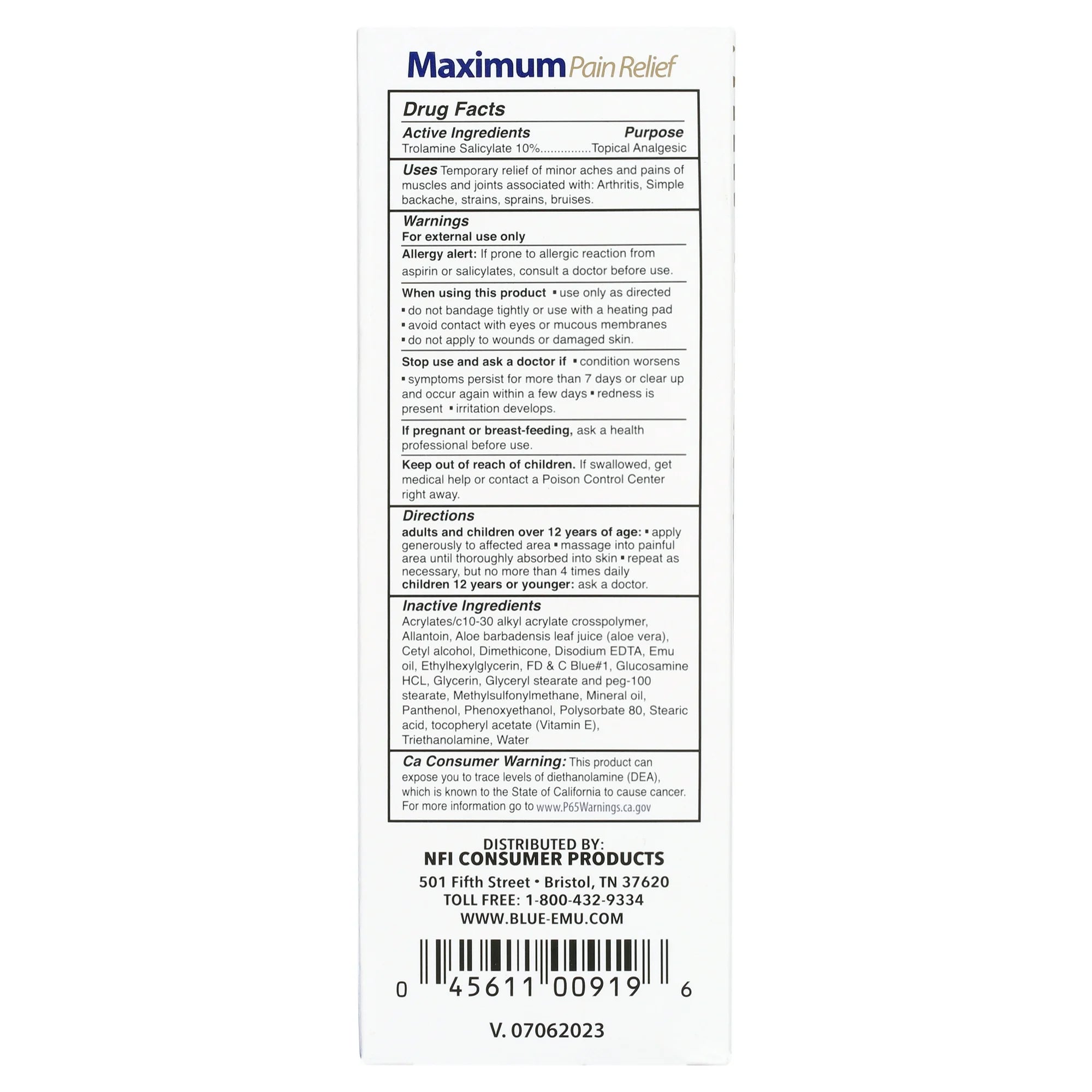Blue-Emu Maximum Pain Relief Cream for Arthritis, Muscle Pain, and Joint Pain, 3 oz