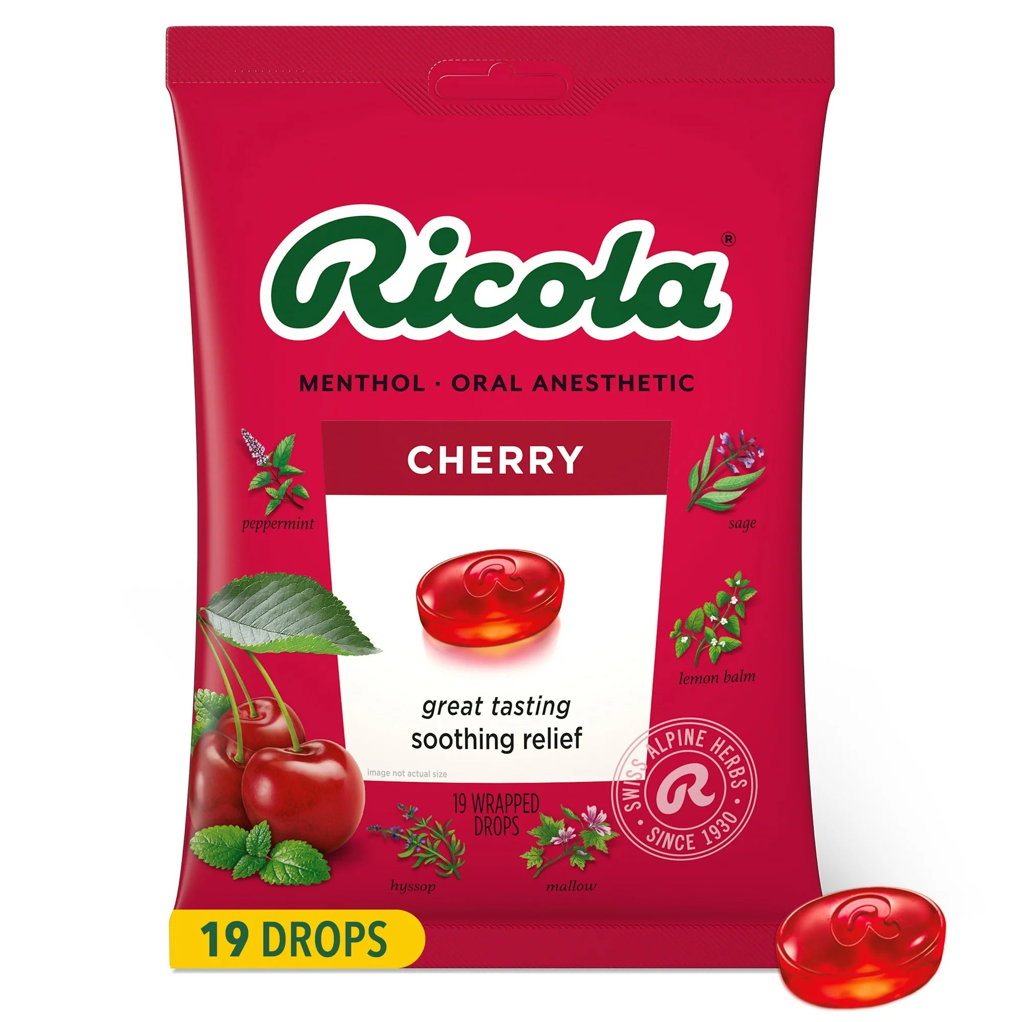 Ricola Cherry Throat Drops | Delicious Throat Refreshment & Oral Anesthetic
