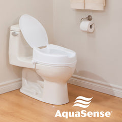 Drive Medical AquaSense Raised Toilet Seat with Lid