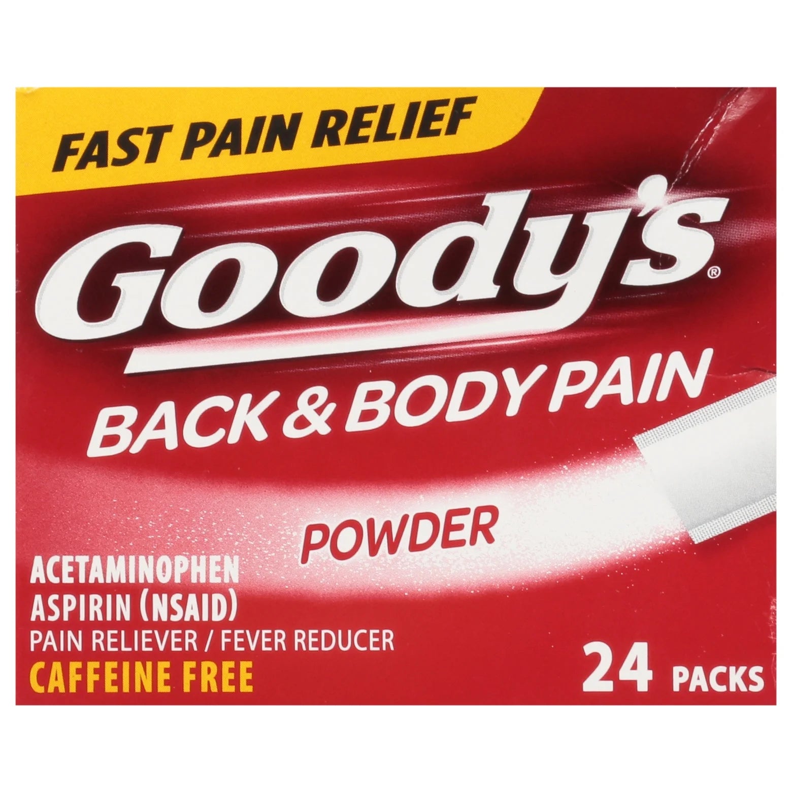Goody's Back and Body Pain Relief Powder, Body Aches & Pains Relief, 24 Powder Sticks
