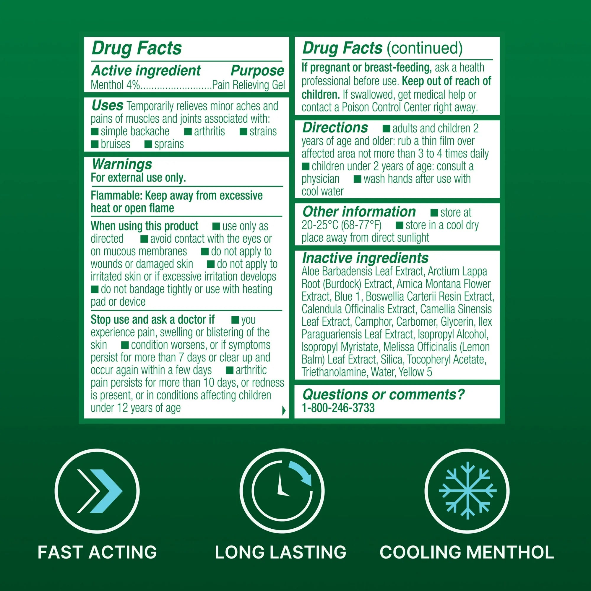 Biofreeze Pain Relief Roll-On, Back Knee Muscle Joint Arthritis Pain Relievers, Menthol, 2.5 oz