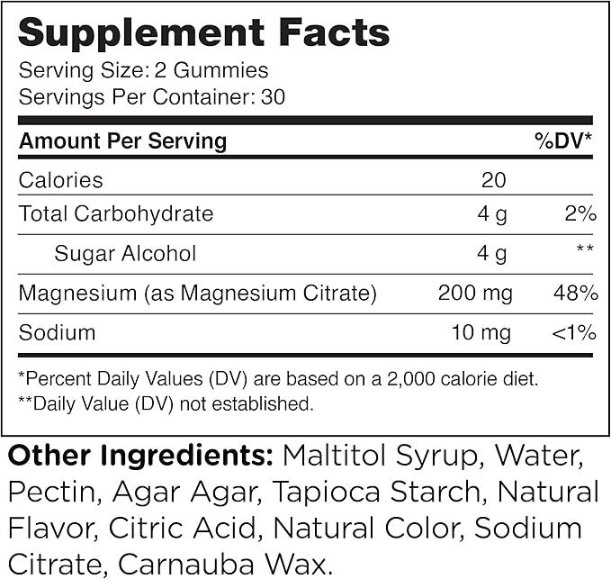 Zahler Magnesium Raspberry Gummies