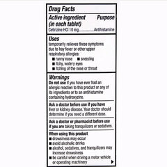 Perrigo Cetirizine Hydrochloride 10mg Antihistamine Allergy Laxative, 30 Tablets