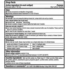 Leader 100 mg Stool Softener Laxative, 250 Softgels