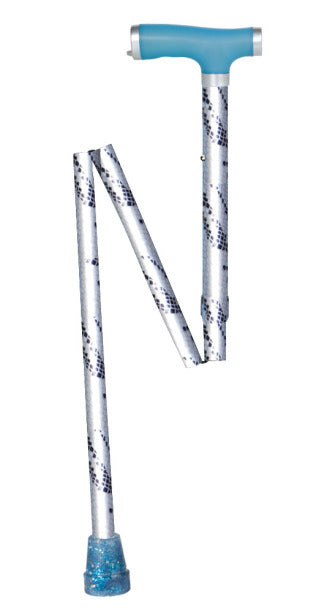 Drive Medical Folding Canes With Silicone Glow Grip Handle & Tip