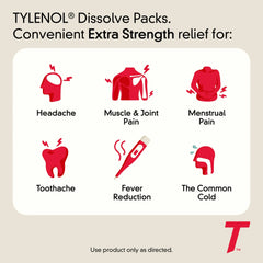 Tylenol Extra Strength Dissolve Packs with Acetaminophen, Berry, 12 Ct
