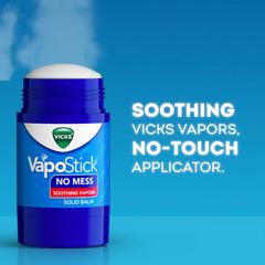 Vicks Vapo Stick, Invisible Solid Balm, Soothing Vicks Vapors for Sinus Relief, Non-Medicated, 1.25 oz
