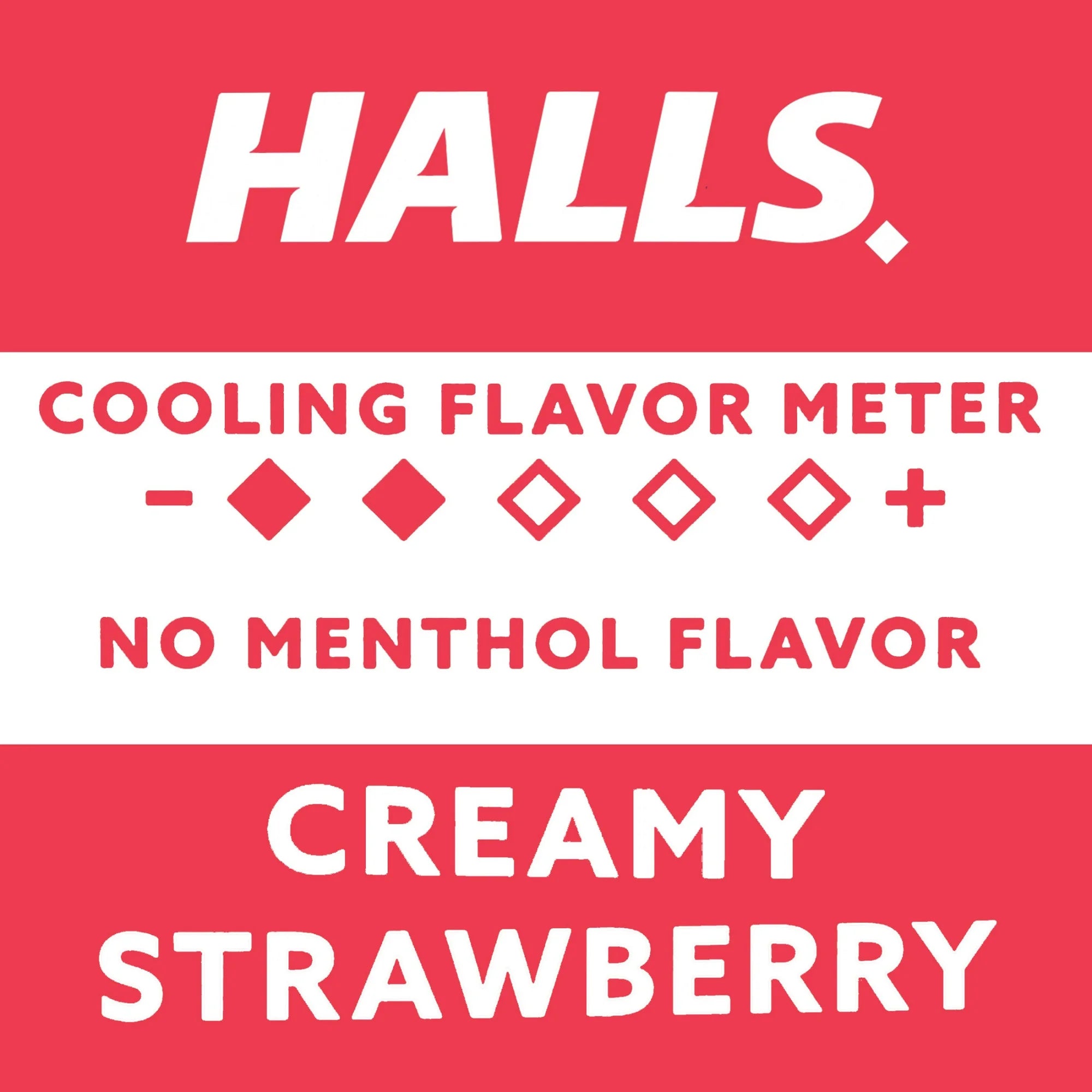 HALLS Throat Soothing (Previously HALLS Breezers) Creamy Strawberry Throat Drops, 25 Drops