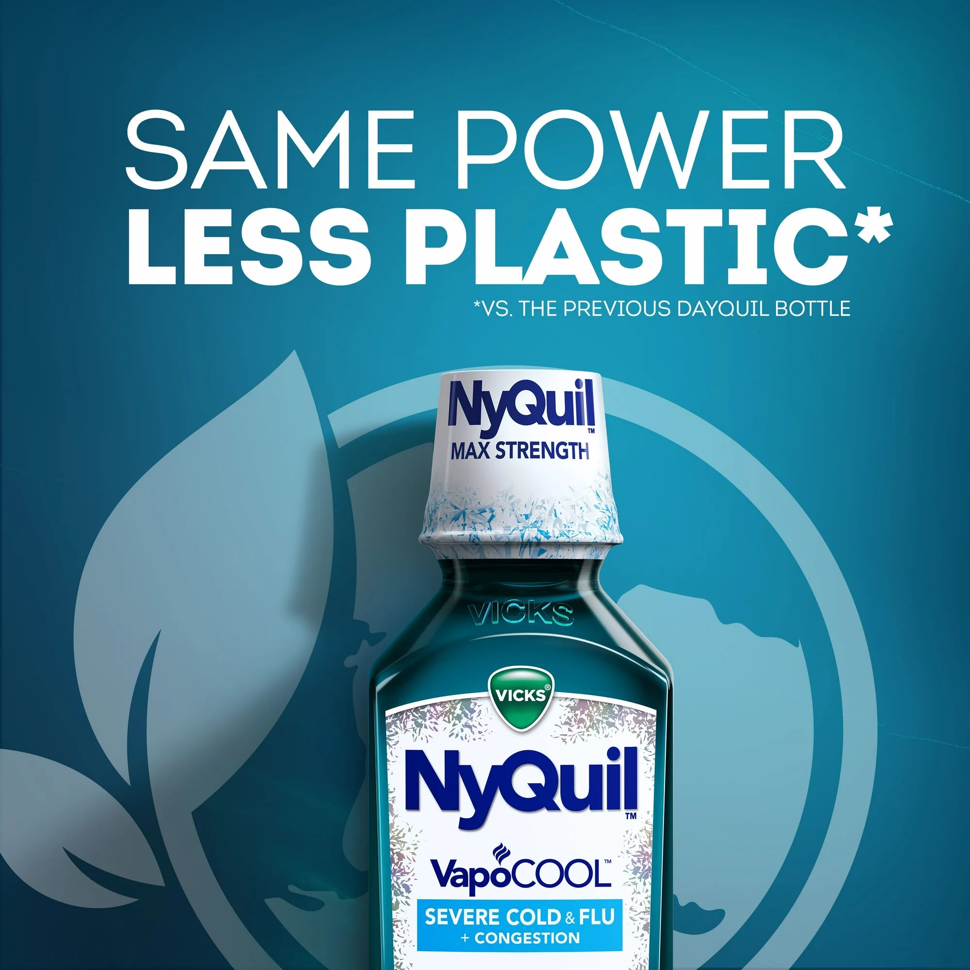 Vicks NyQuil Severe Cold and Flu Liquid, Cold and Flu Medicine for Adults, VapoCool, 12 Fl oz