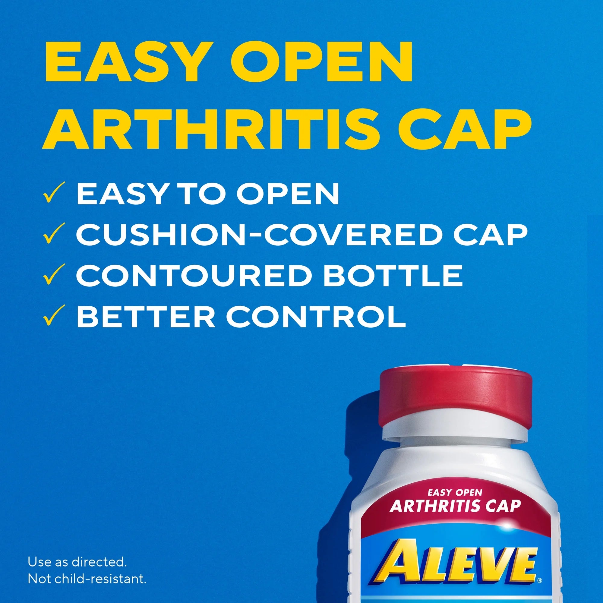 Aleve Caplets Easy Open Arthritis Cap Naproxen Sodium Pain Reliever