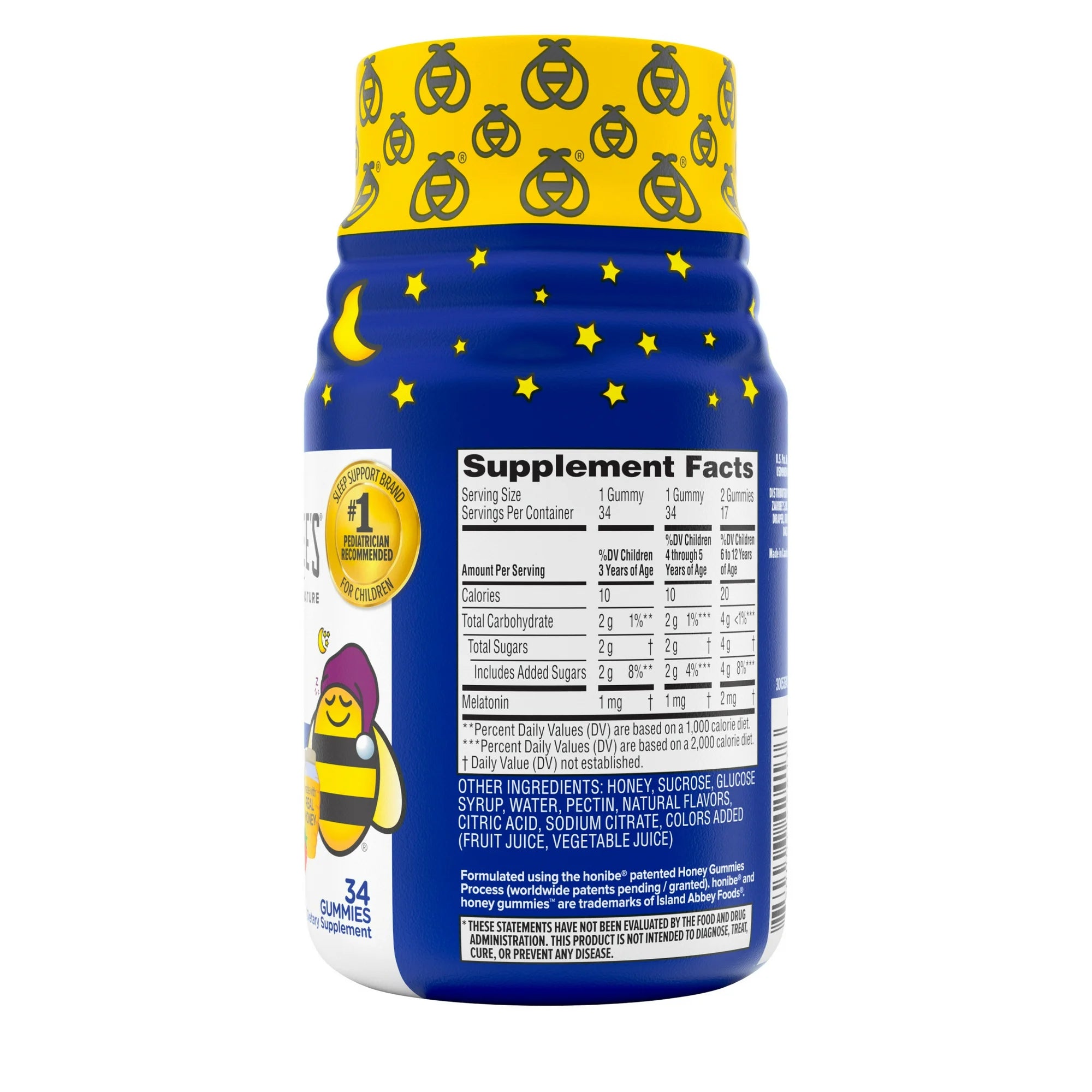 Zarbee’S Children's Sleep Gummies With Melatonin, Drug-Free, Non-Habit Forming, Natural Berry, 34Ct