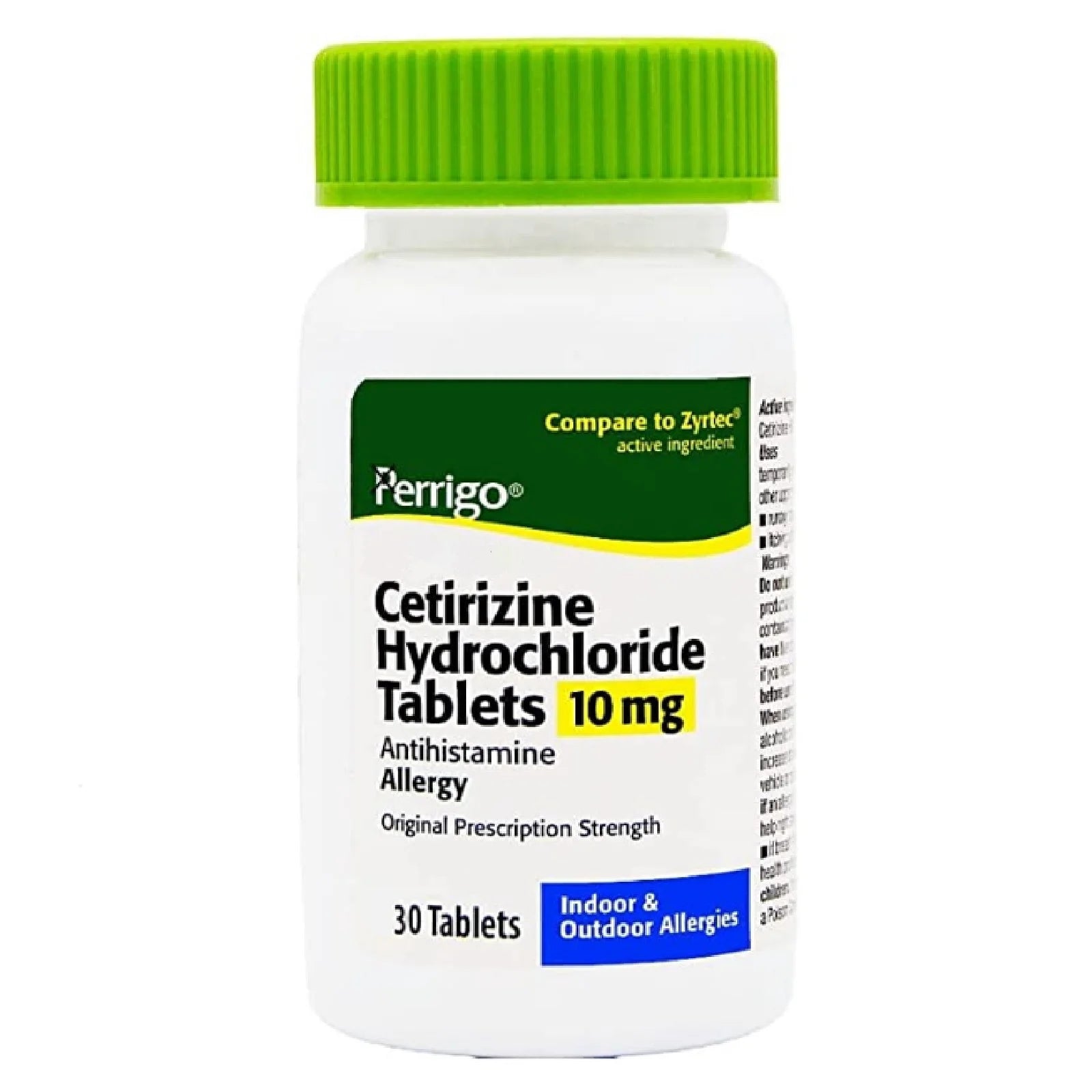 Perrigo Cetirizine Hydrochloride 10mg Antihistamine Allergy Laxative, 30 Tablets