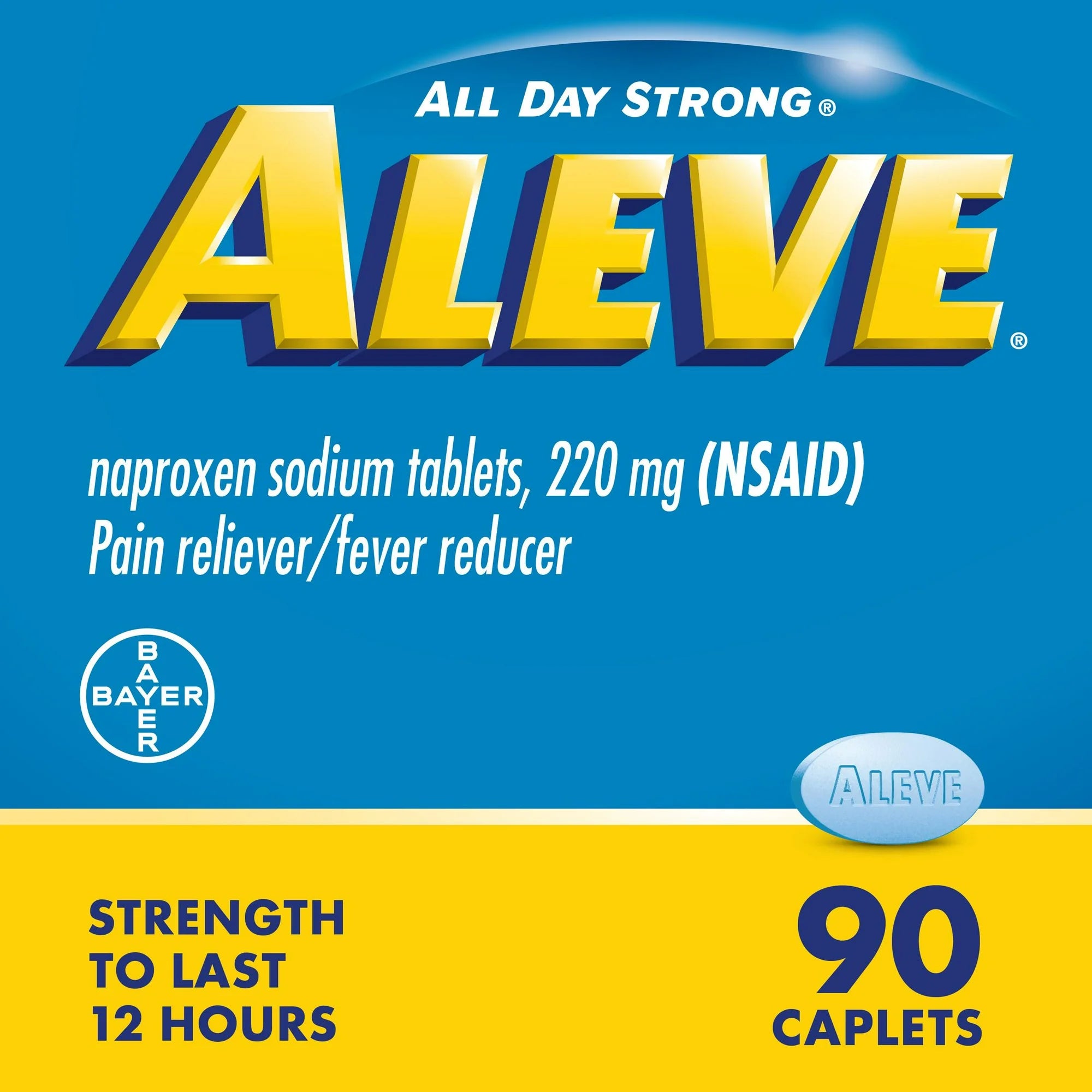Aleve Caplets Naproxen Sodium Pain Reliever