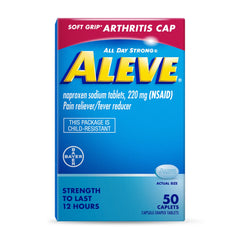 Aleve Caplets Easy Open Arthritis Cap Naproxen Sodium Pain Reliever