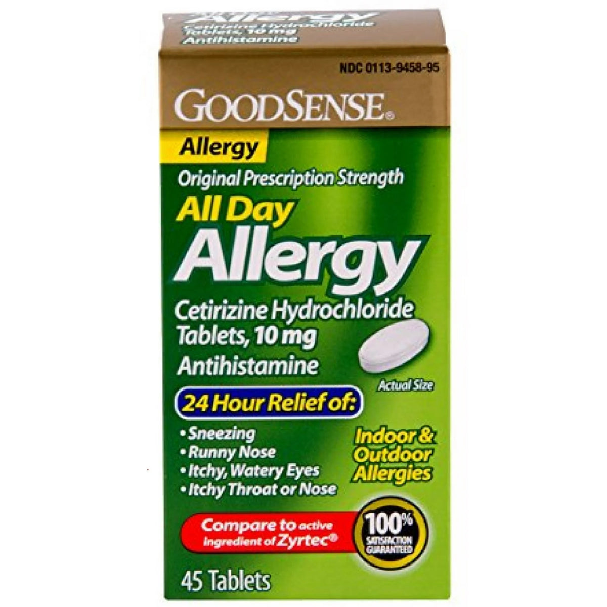 All Day Allergy Cetirizine Hydrochloride Tablets 10 mg 4 45 Each