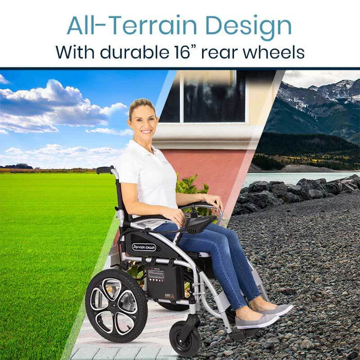 Vive Compact Power Wheelchair - Foldable Long Range Transport Aid