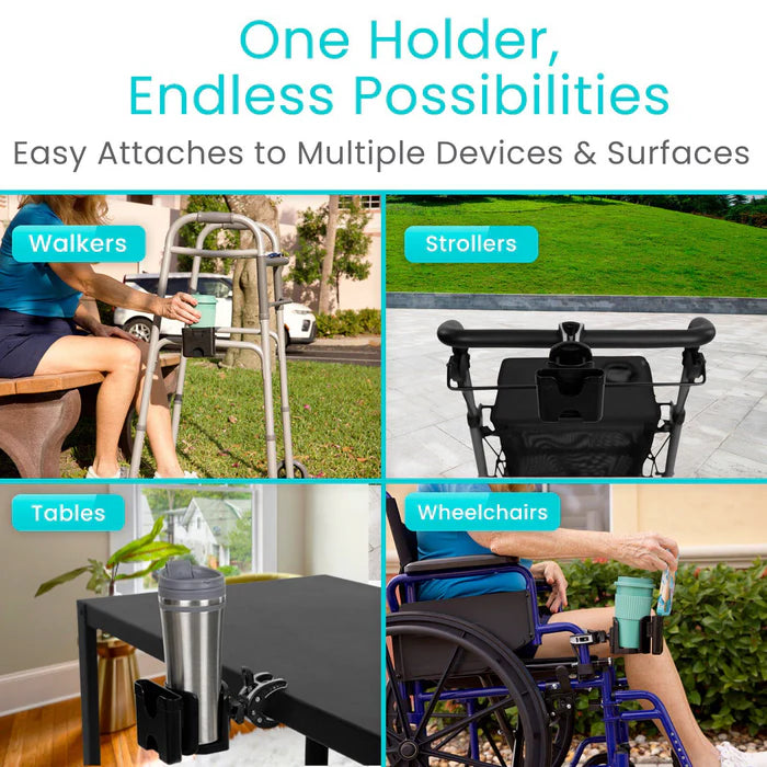 Vive Attachable Cup and Phone Holder