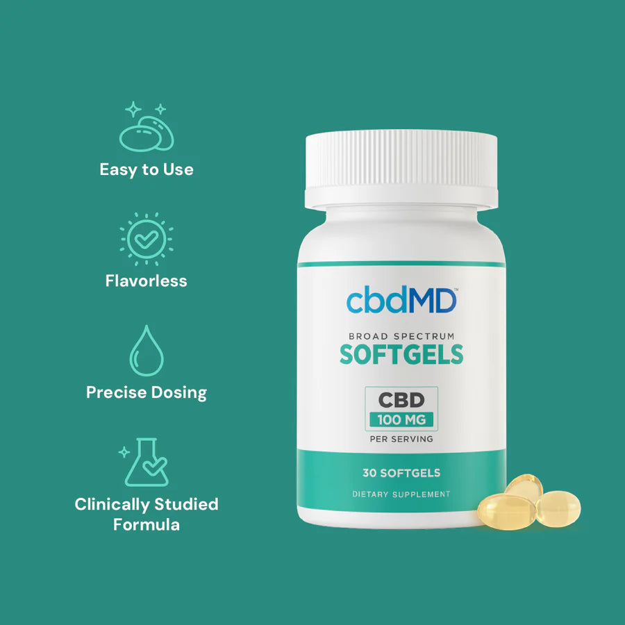 cbdMD Broad Spectrum CBD Softgels