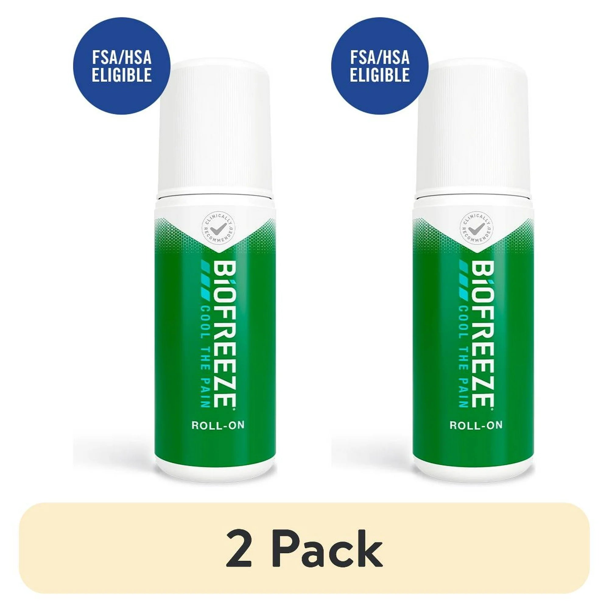 Biofreeze Pain Relief Roll-On, Back Knee Muscle Joint Arthritis Pain Relievers, Menthol, 2.5 oz