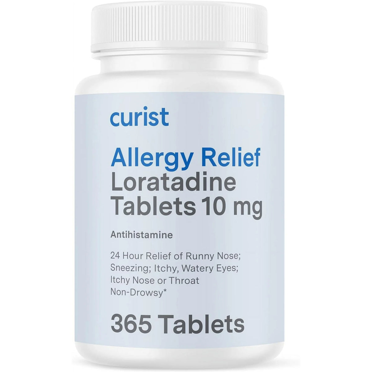 Curist Allergy Relief Loratadine 10mg 365 Ct Non Drowsy Antihistamine Tablets 24 Hour | Compare to Claritin