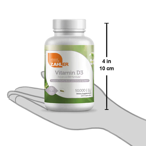 Zahler Vitamin D3 (120) Capsules 50,000 IU
