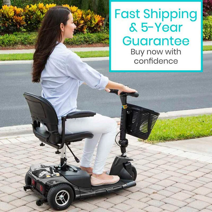 Vive 3 Wheel Mobility Scooter - Electric Long Range Powered Wheelchair