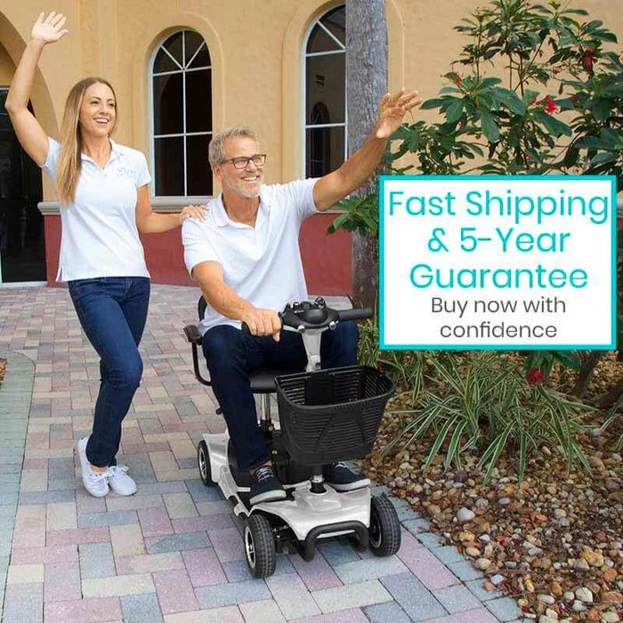 Vive 4 Wheel Mobility Scooter - Electric Powered with Seat for Seniors