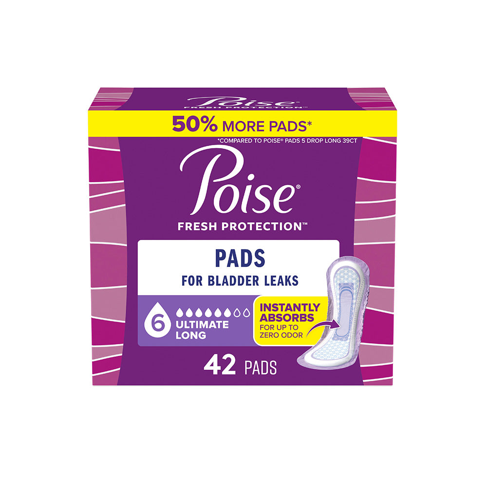 Poise Incontinence Pads for Women/Feminine Pads, Maximum Absorbency Sanitary Pads