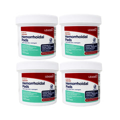 Leader Medicated Hemorrhoidal Pads Witch Hazel 50%, 100 Count - 4 Pack