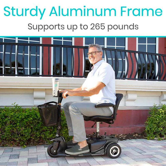 Vive 3 Wheel Mobility Scooter - Electric Long Range Powered Wheelchair