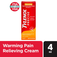 Tylenol Precise Warming Pain Relief Lidocaine Cream, Light Scent, 4 oz