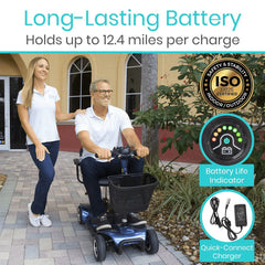Vive 4 Wheel Mobility Scooter - Electric Powered with Seat for Seniors