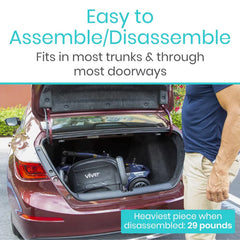Vive 4 Wheel Mobility Scooter - Electric Powered with Seat for Seniors