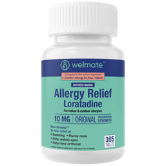 WELMATE Antihistamine Allergy Relief, Loratadine 10mg 24HR Relief