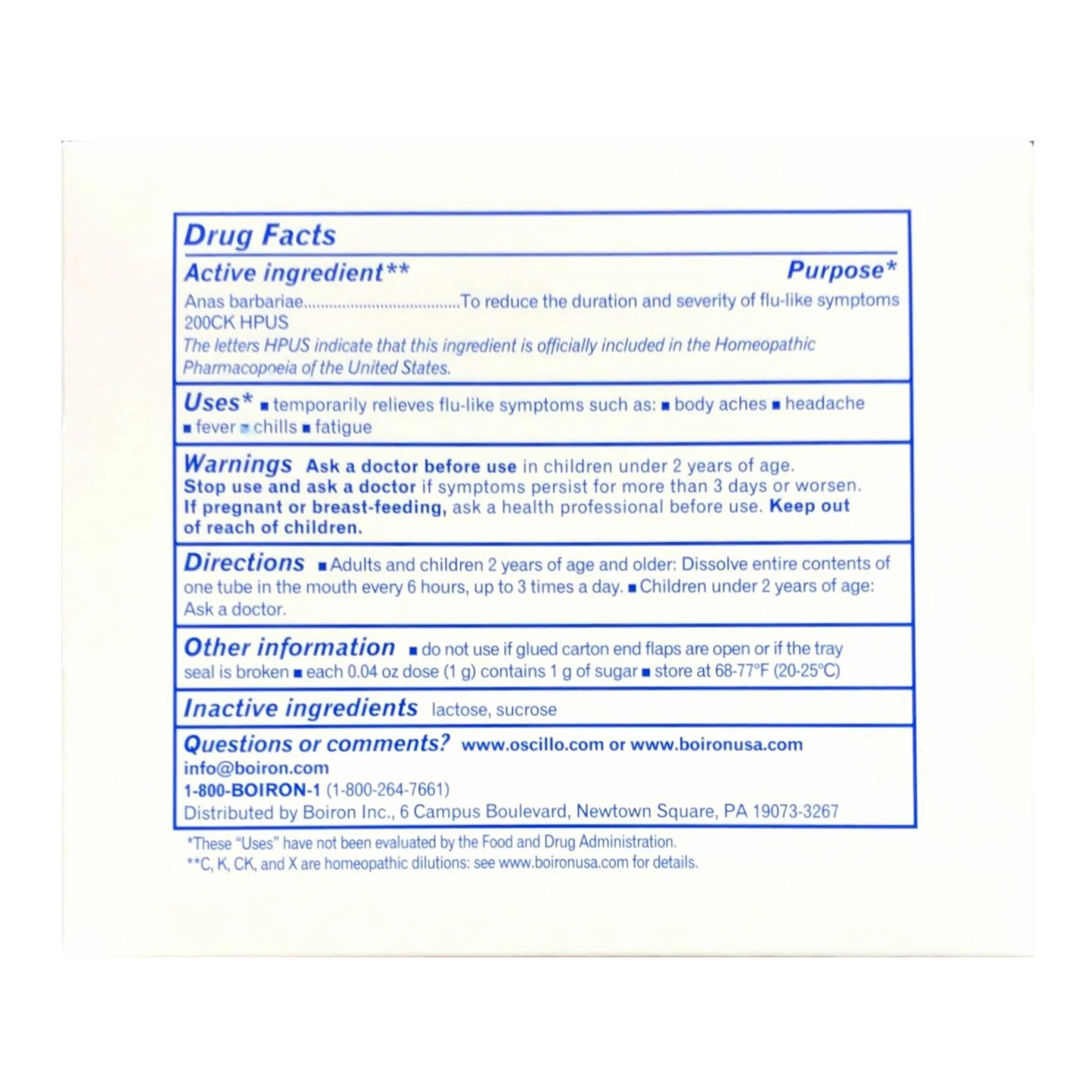 Cold & Flu Oscillococcinum 30 doses