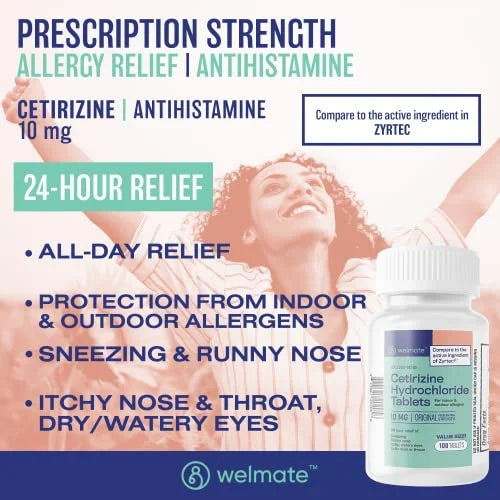 Welmate Allergy Relief | Cetirizine HCl 10 mg |  24 Hour