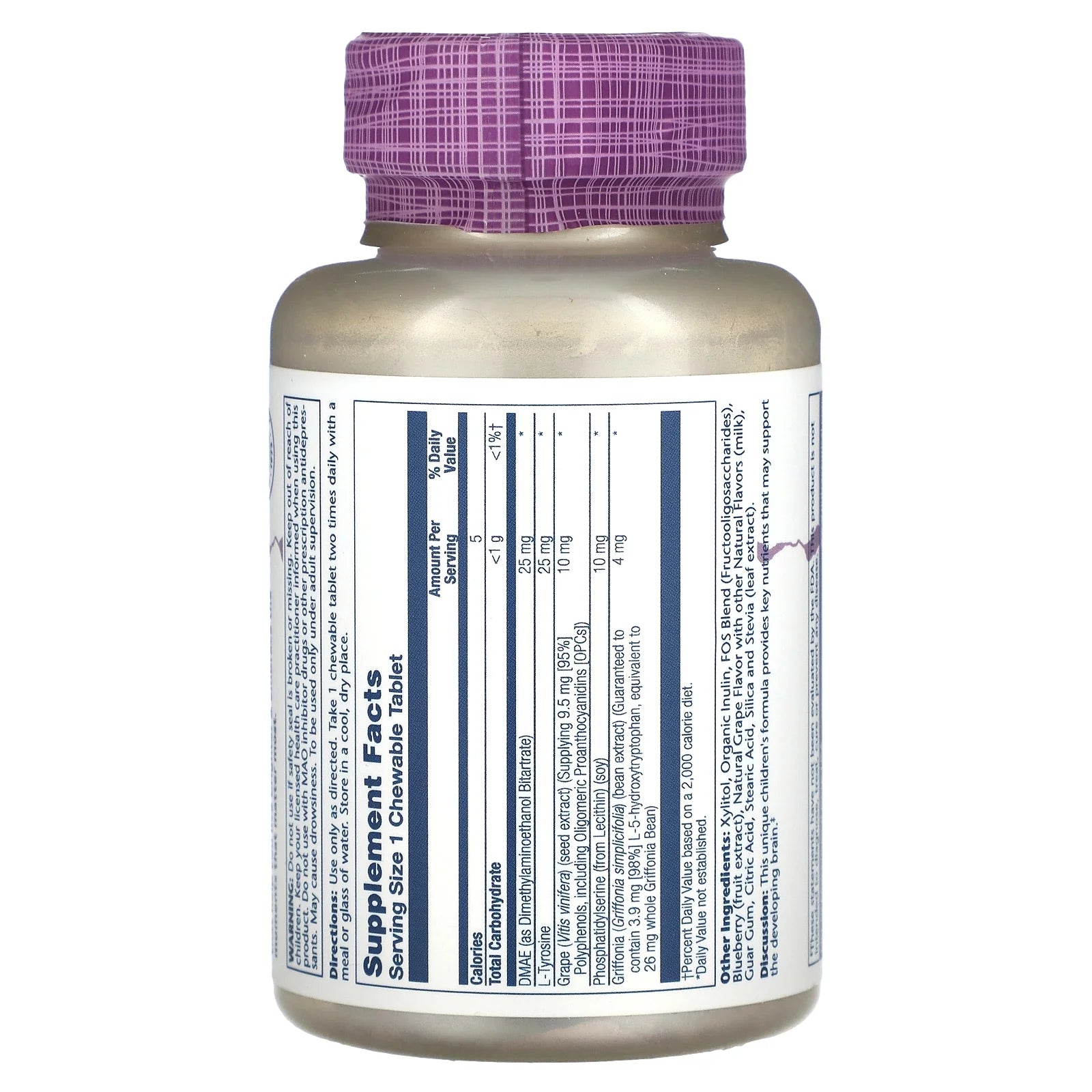 Solaray Kids Focus Chewables - Grape 60 Chwbls