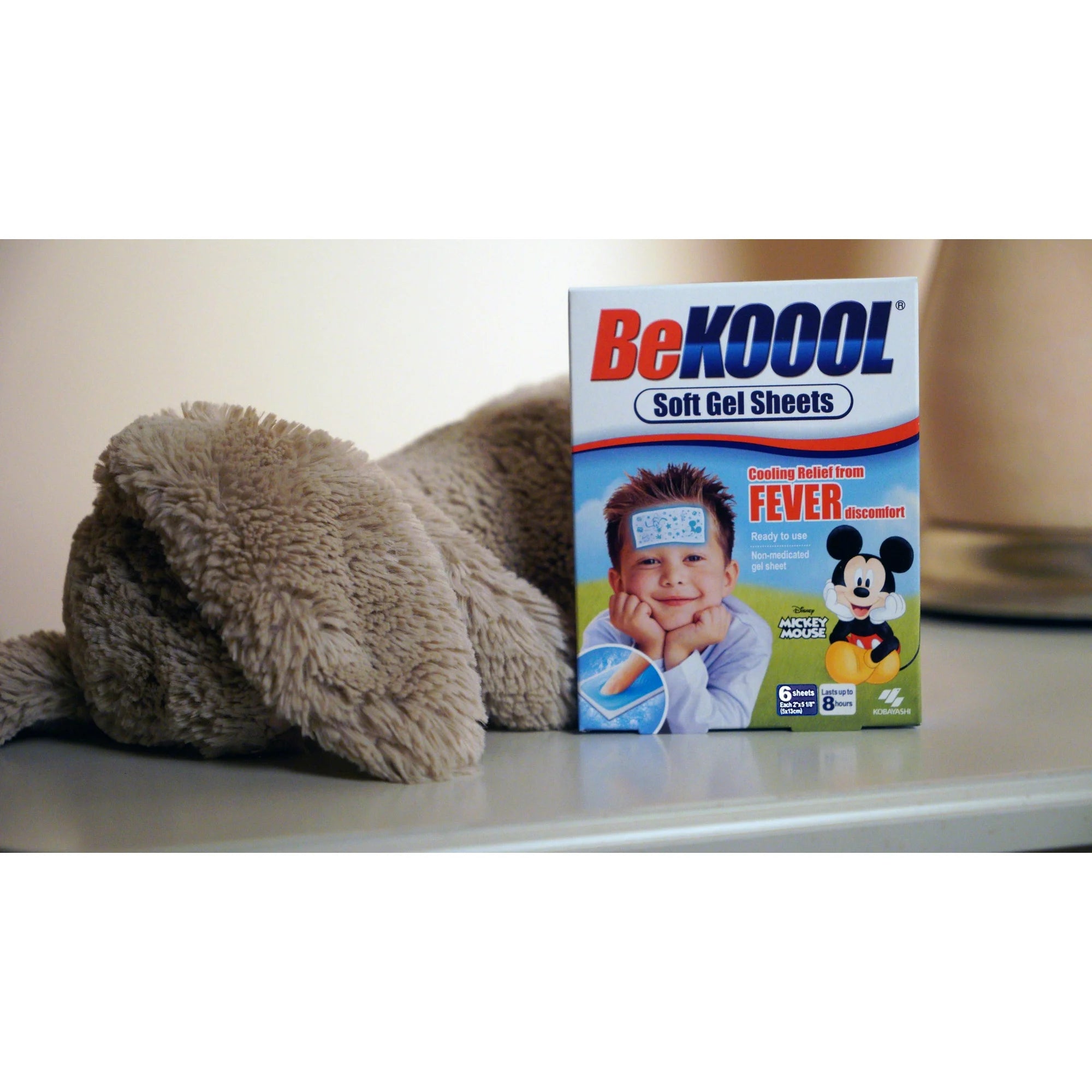 BeKoool Kids Cooling Gel Sheets Non Medicated, Fever Relief, 6 Count