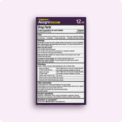 Allegra Children's 12-Hour Allergy Relief Orally Dissolving Tablets, Non-Drowsy Indoor and Outdoor Allergy Medicine, 30 mg Fexofenadine HCI Antihistamine For Kids, Orange Cream Flavor, 24-Count