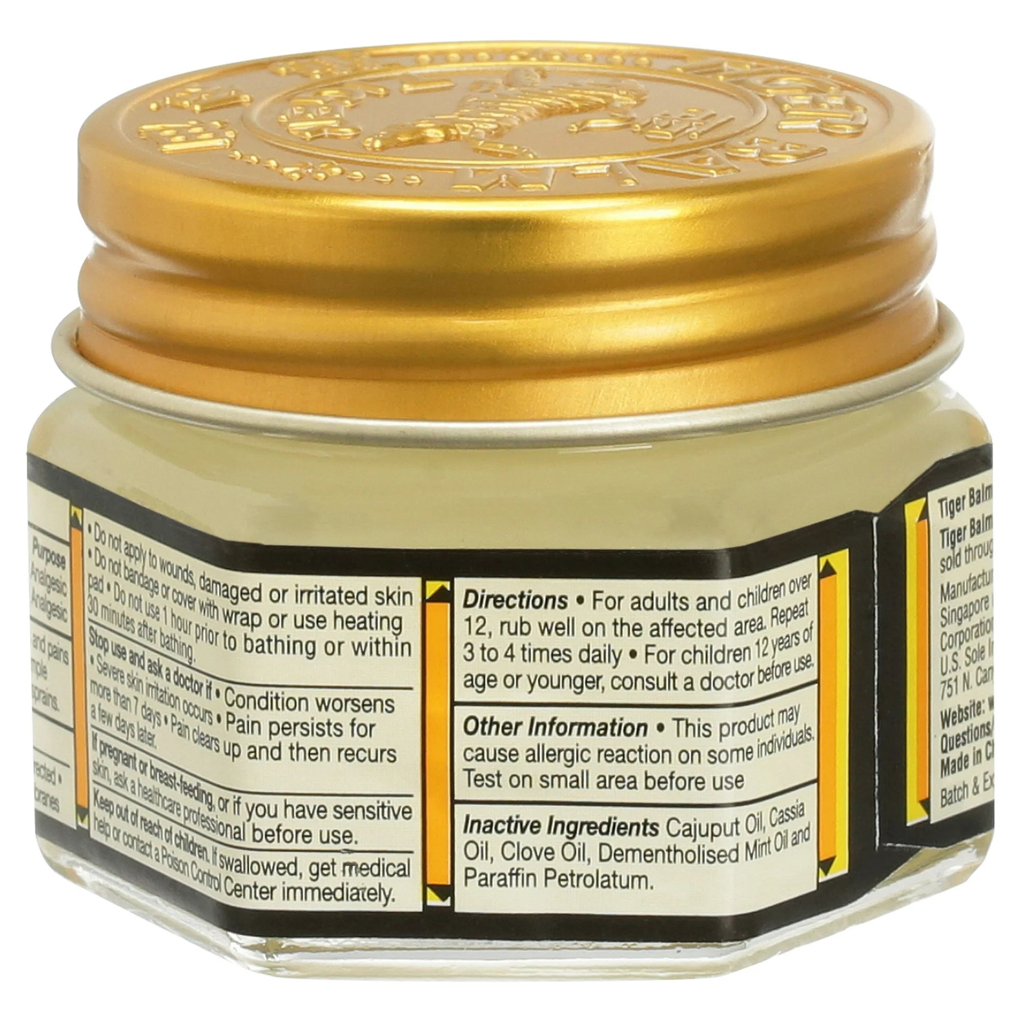 Tiger Balm Ultra Strength Pain Relief Ointment, 0.63 oz Jar, Relieves Backaches, Sore Muscles, Strains