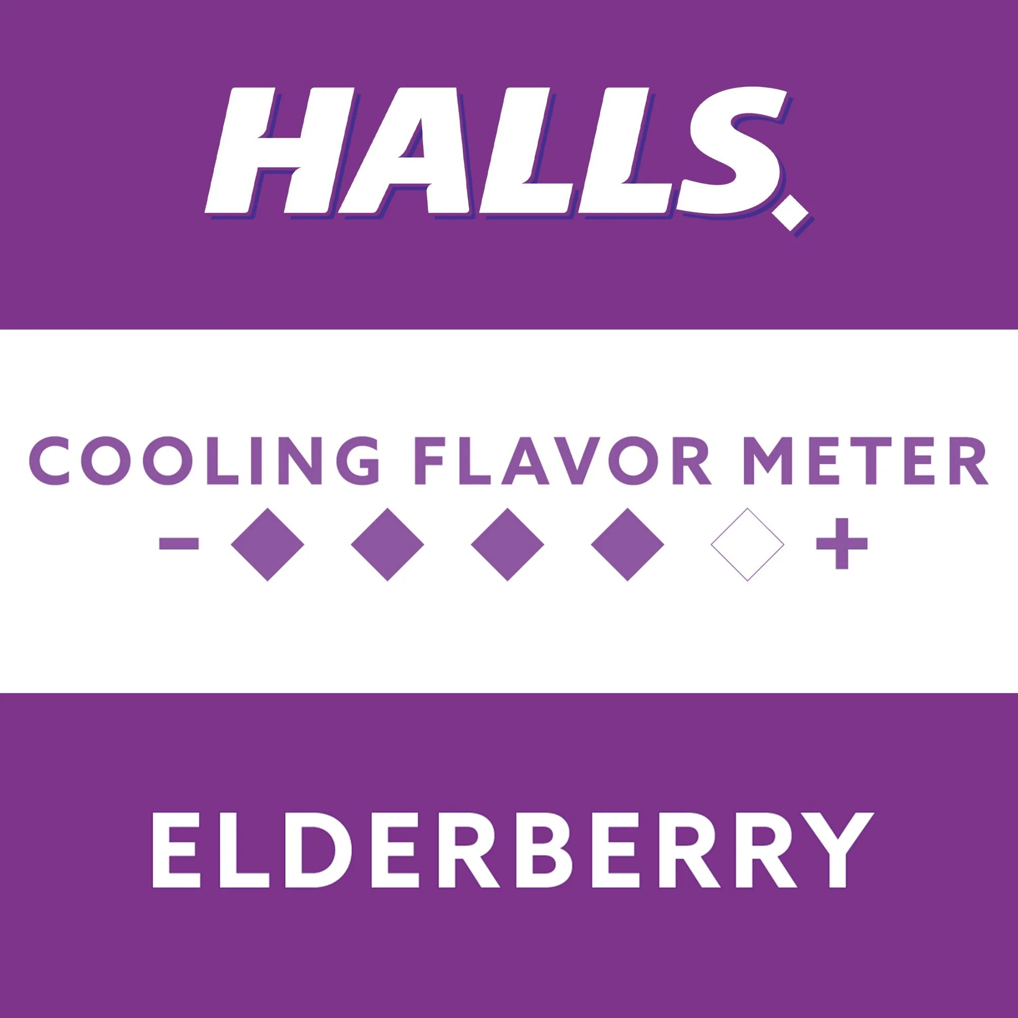 HALLS Cough and Throat Relief Plus Immune Support, Elderberry Cough Drops, 25 Count Drops