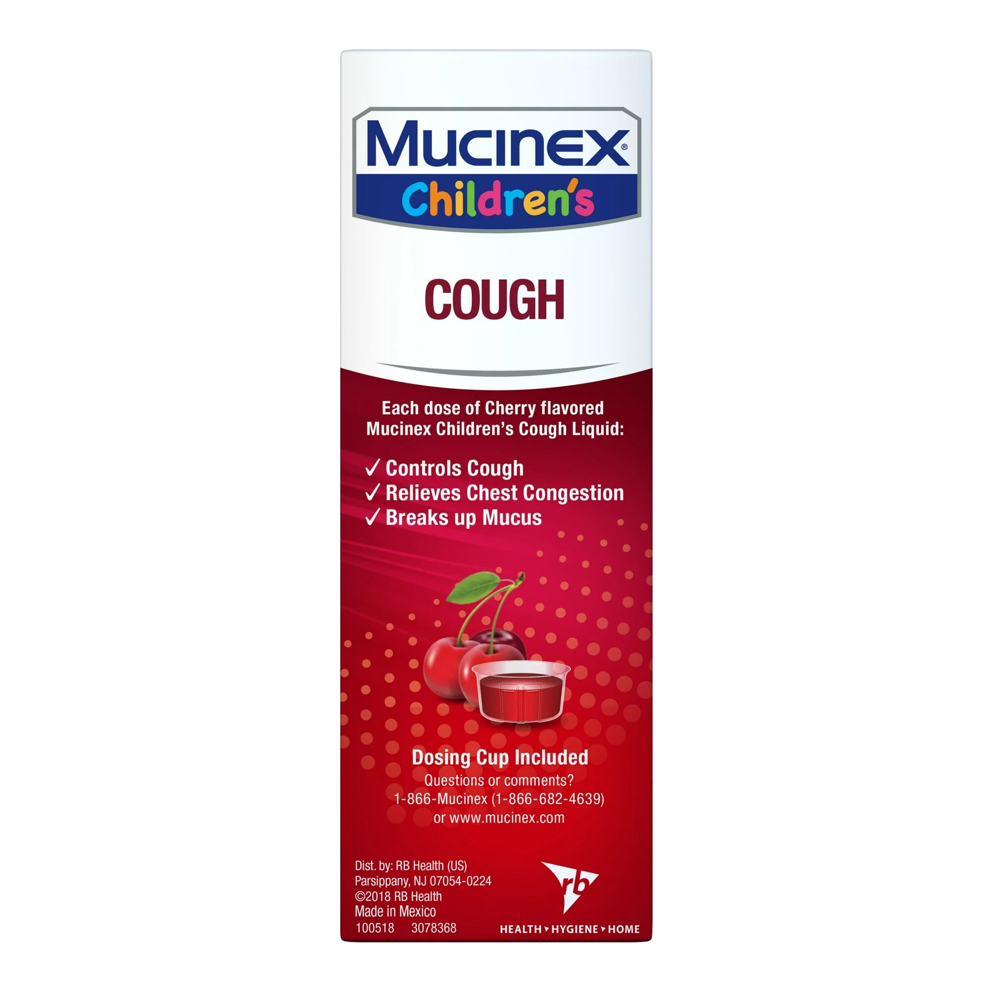 Mucinex Children's Cough Medicine, Liquid Cough Suppressant & Expectorant for Kids, Cherry Flavor, 4 fl oz